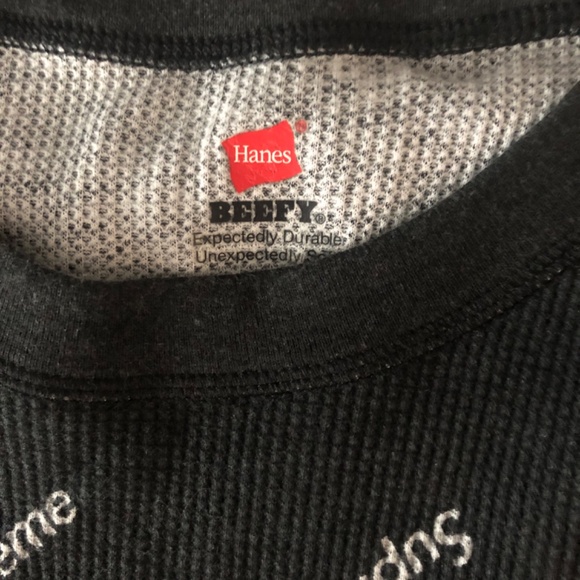 Supreme x Hanes Thermal Long Sleeve Shirt Size Large - Picture 5 of 5